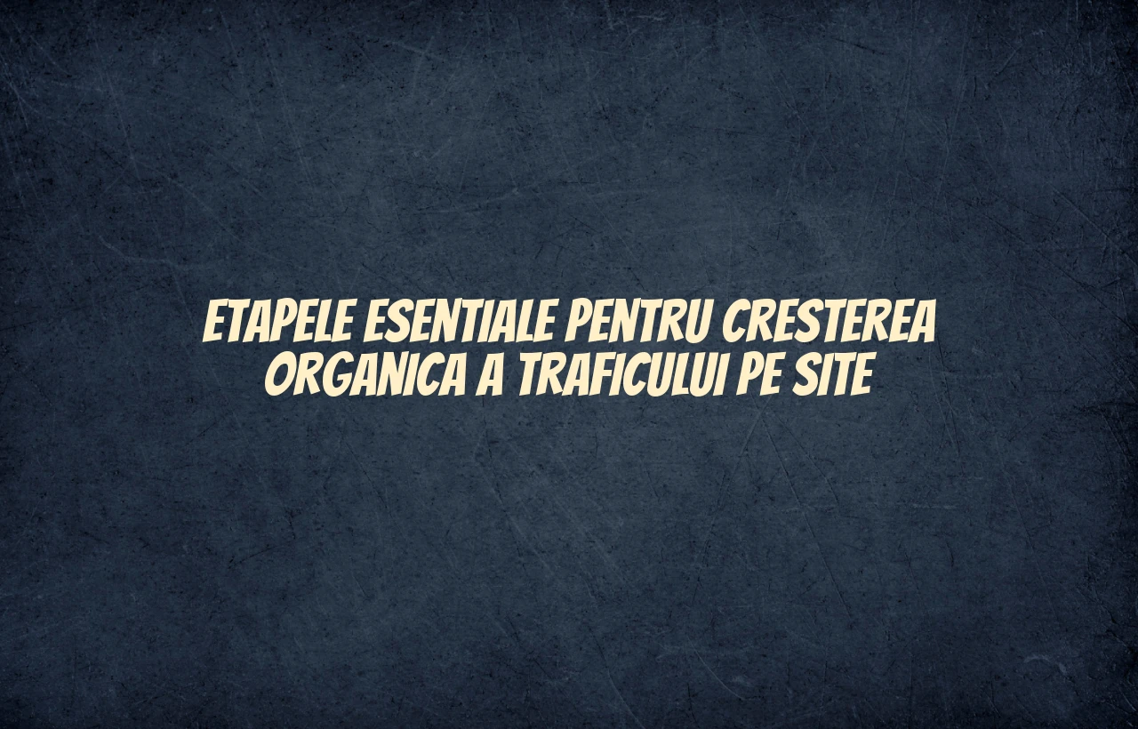 Etapele esentiale pentru cresterea organica a traficului pe site