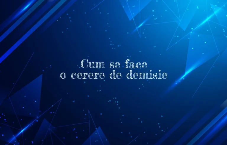 cum se face o cerere de demisie